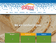 Tablet Screenshot of delandbakery.com